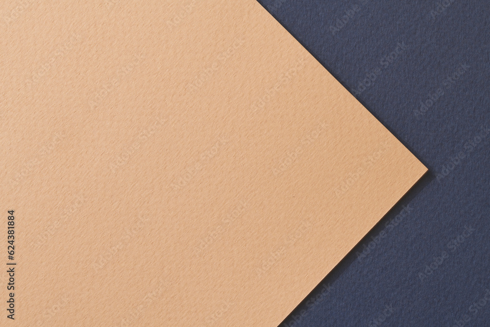 Rough kraft paper background, paper texture blue beige colors. Mockup with copy space for text Rough kraft paper background, paper texture blue beige colors. Mockup with copy space for text