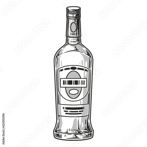 Martini bottle monochrome vintage element