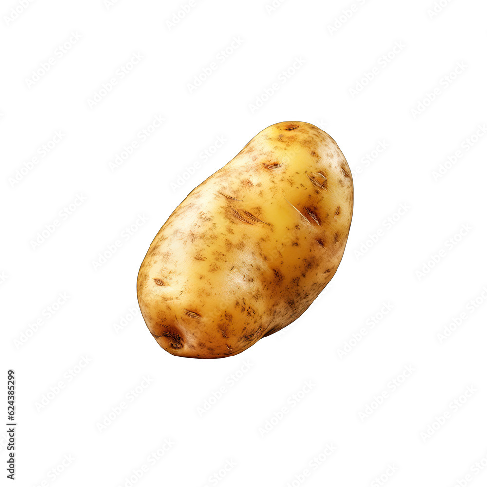 Potato isolated on transparent background. Food theme.