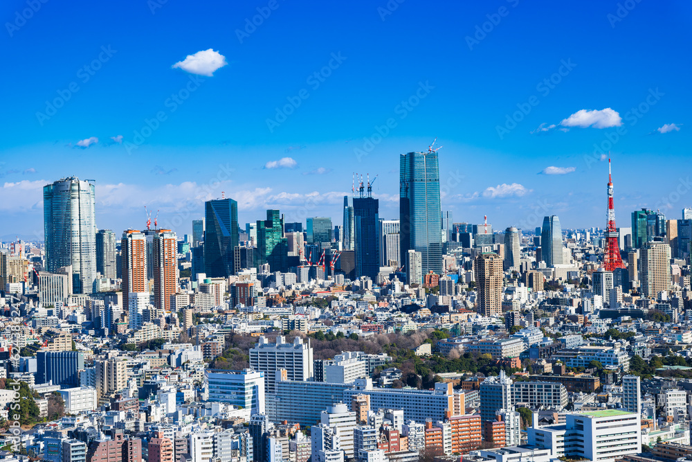 Fototapeta premium 東京 青空と都市風景