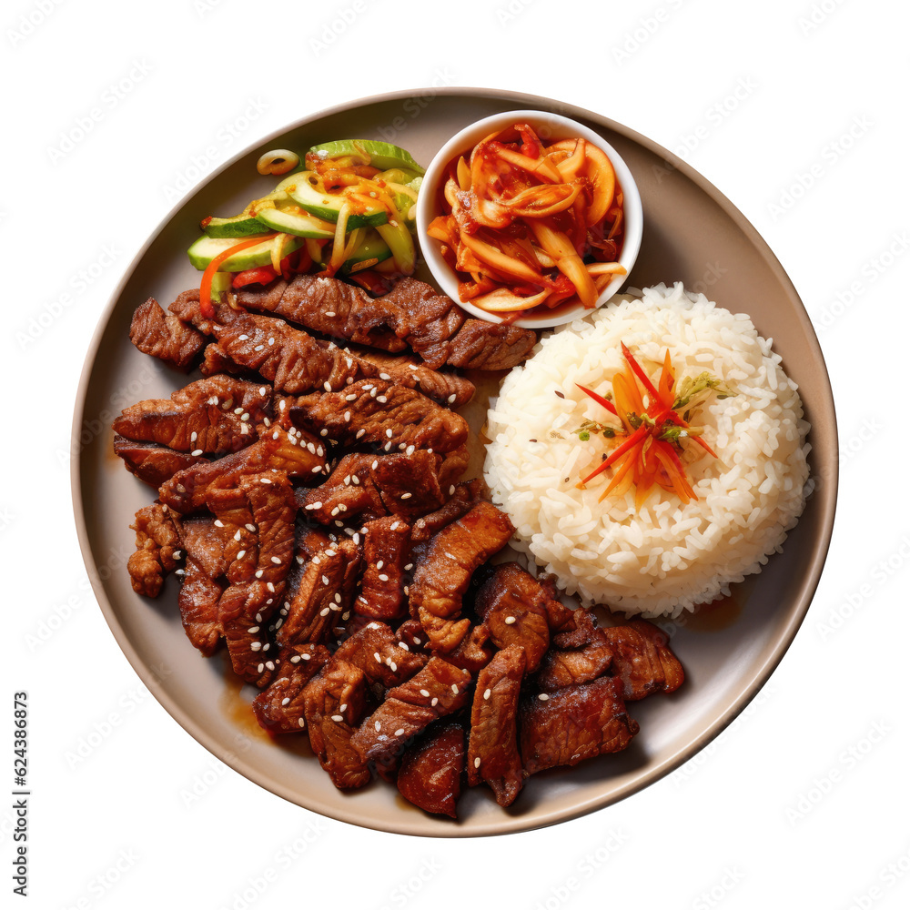 Delicious bulgogi with rice recipe Korean food Delicious bulgogi with rice recipe Korean food