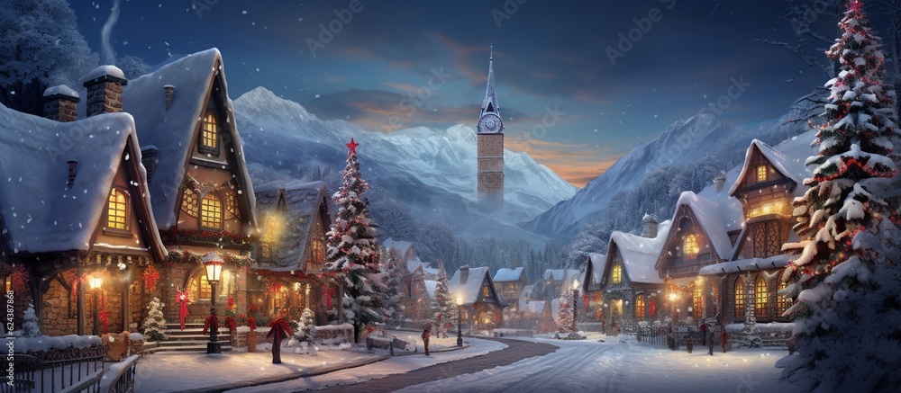 Illustration of Christmas background, AI Generated Illustration of Christmas background, AI Generated