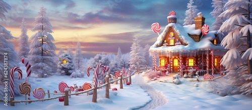 Illustration of Christmas background, AI Generated