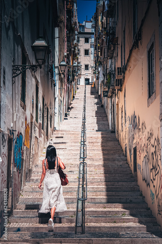 woman walking in the street
