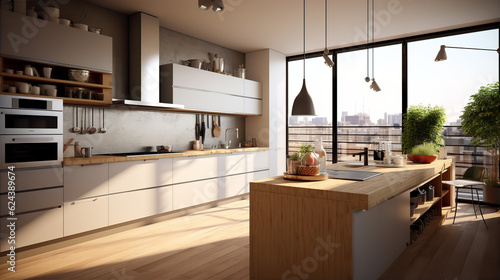 Modern kitchen design inspiration - AI Generated