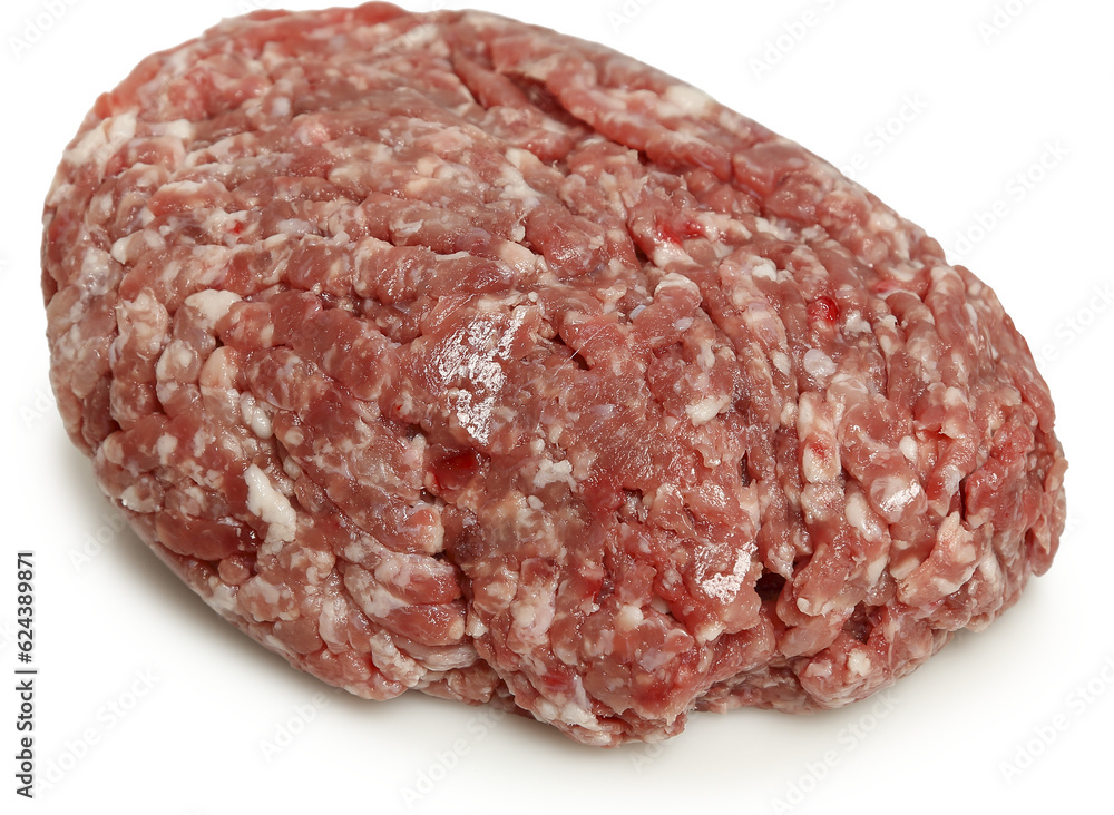 minced pork and beef meat isolated minced pork and beef meat isolated