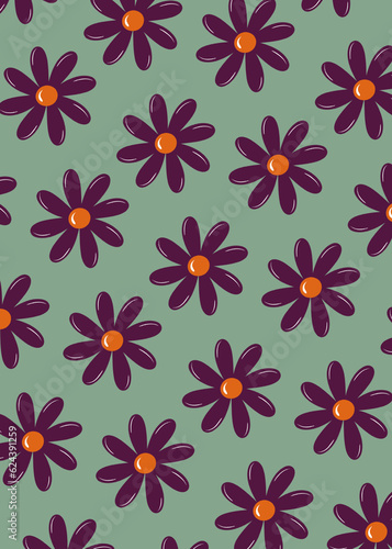Pattern de fleurs violettes