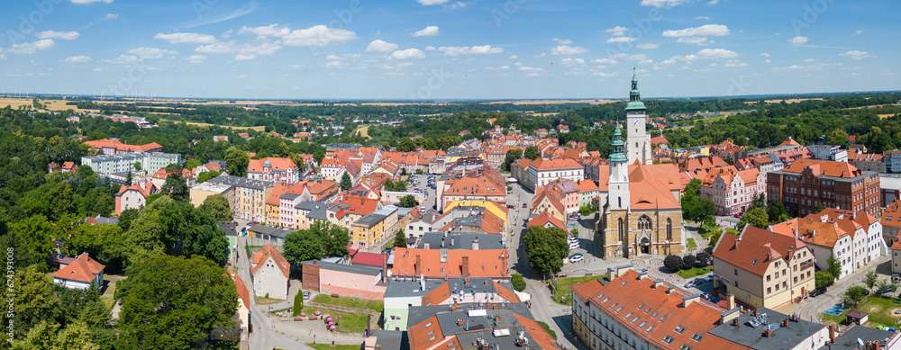 Złotoryja - the oldest town in Poland, aerial view