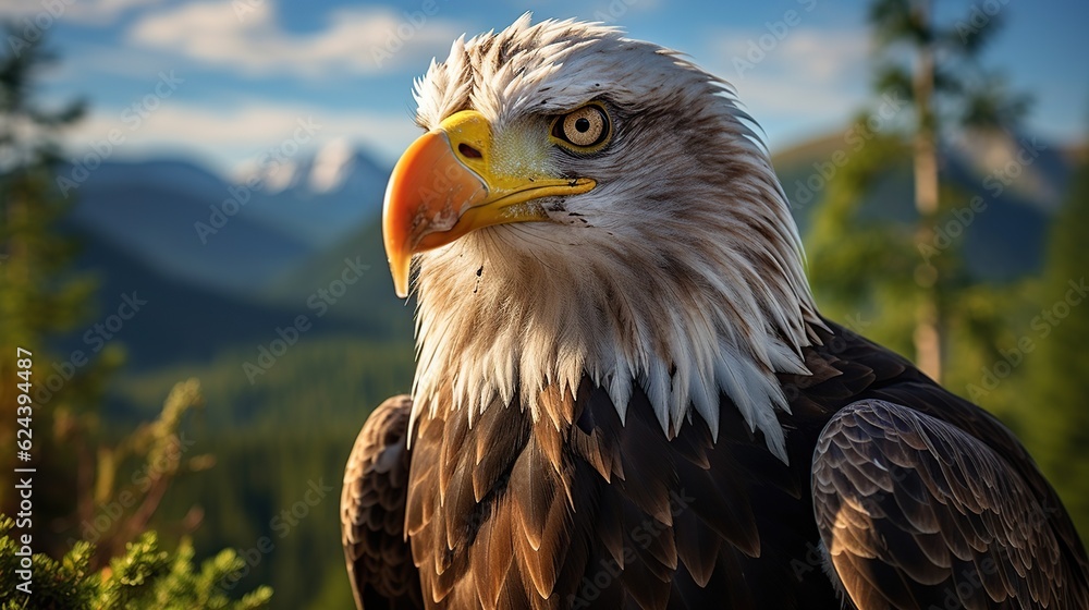 Obraz premium Big Eagle wildlife bird AI generated image