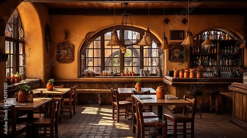 Interior of cozy restaurant with Contemporary design © orendesain99