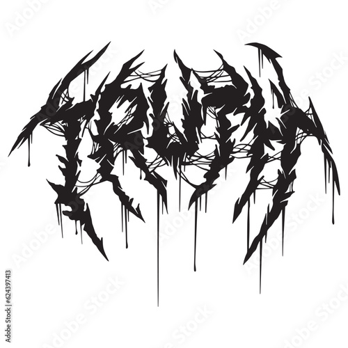 Fototapeta Death metal Logo, Truth ,good for graphic design resources, stickers, prints, decorative assets, posters, and more