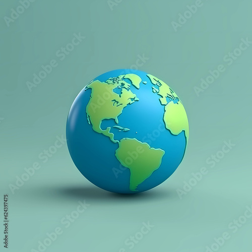 Globe earth shape illustration travel destination, AI Generated