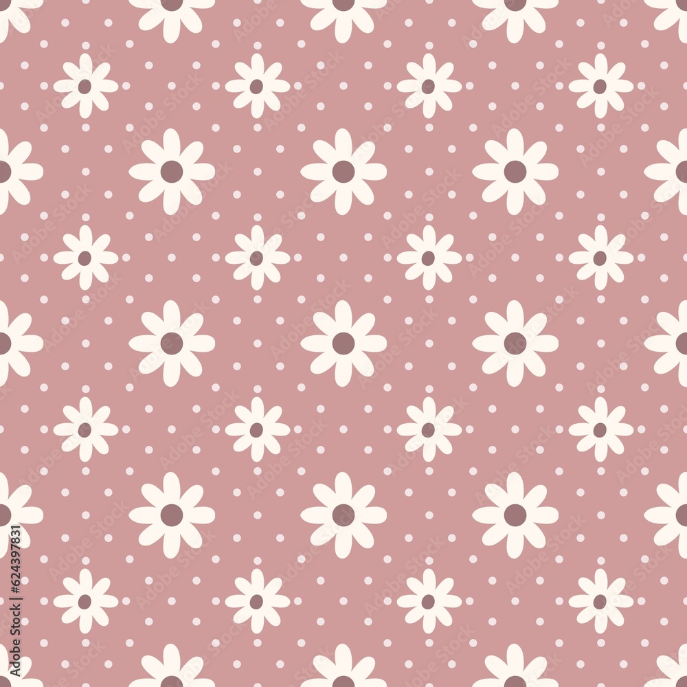 Daisy seamless pattern