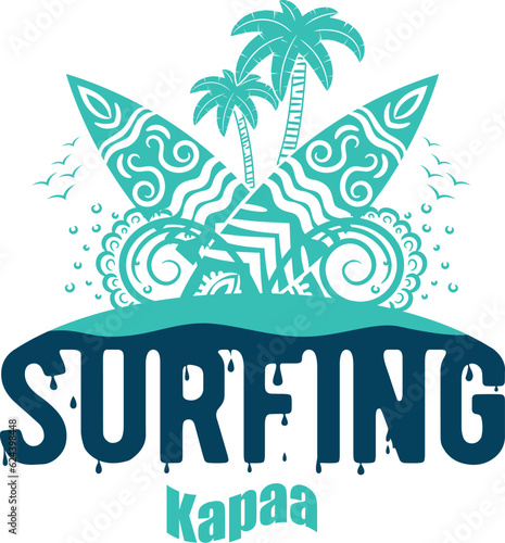 Kapaa US cities t-shirt designs. Vector illustration. T-Shirt Design United States Of America