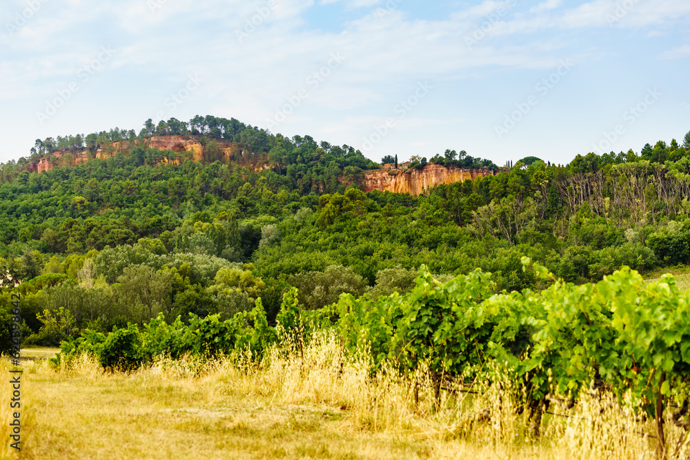 Red rocks in Roussillon, Provence France