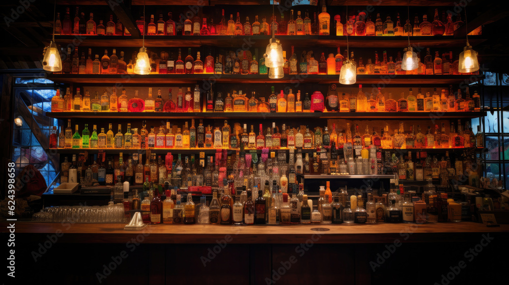 Liquor bar background Liquor bar background