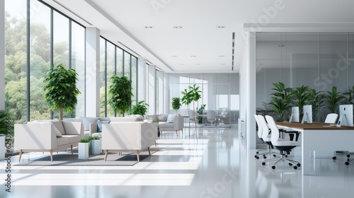 Interior design modern of open space office