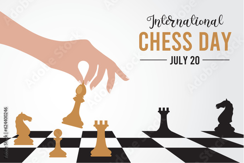 International Chess Day vector illustration