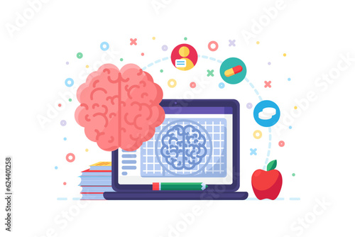 Medical Brain Research Flat Concept