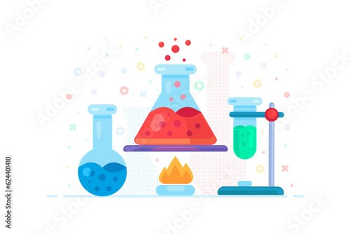Laboratory Glass Test Tubes Flasks
