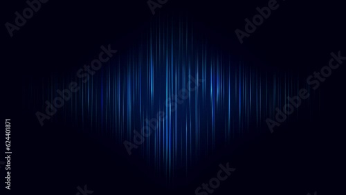 Visualization of the audio spectrum on a dark background. 4k video