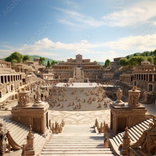 Ancient roman city, generative ai