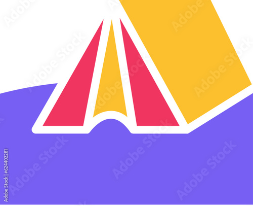 Solid Campin Tent Simple Flat Icon