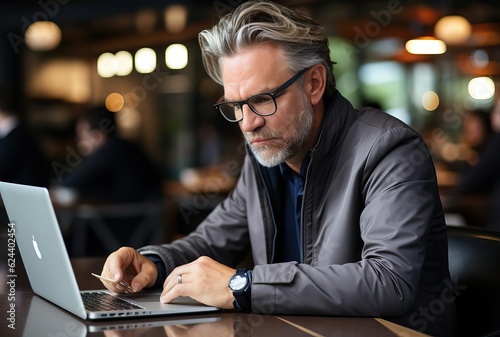 mature man working with his...