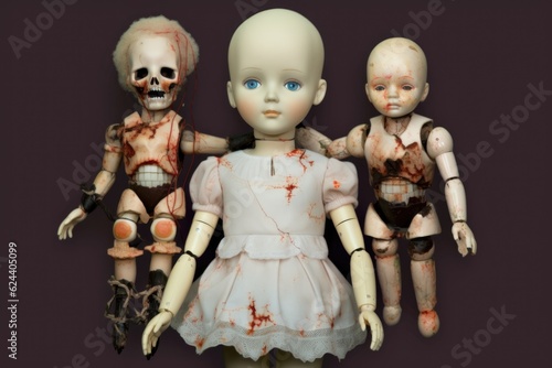 doll parts assembly, showing the various stages of creation, created with generative ai