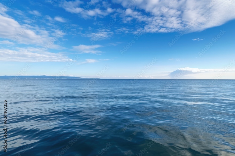 Fototapeta premium peaceful ocean view with serene waves and sky, perfect for meditation and reflection, created with generative ai