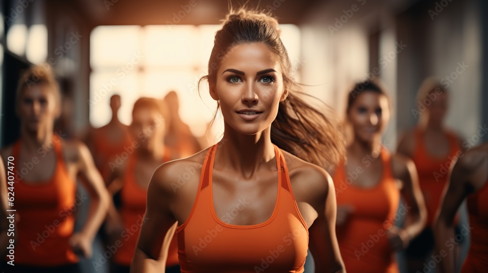 Sport strong athletic woman sprinter fitness