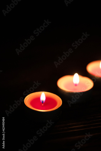 Romantic candlelight love on dark backdrop