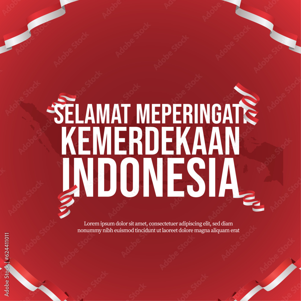 social media banner greeting Indonesia independence day social media banner greeting Indonesia independence day