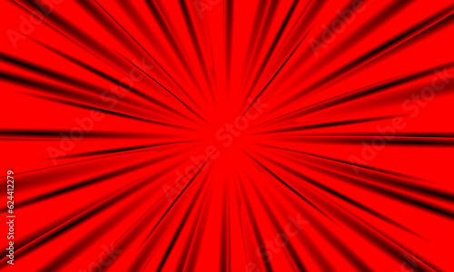 Abstract black line fast zoom speed on red background vector
