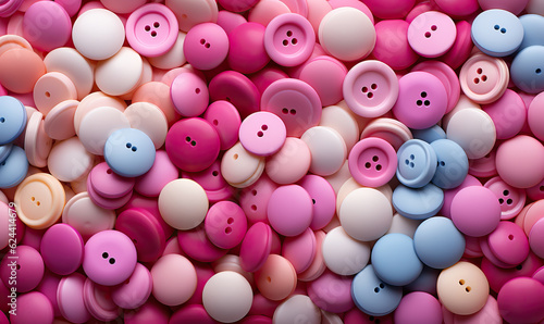 Colored background of buttons of different sizes and shapes.