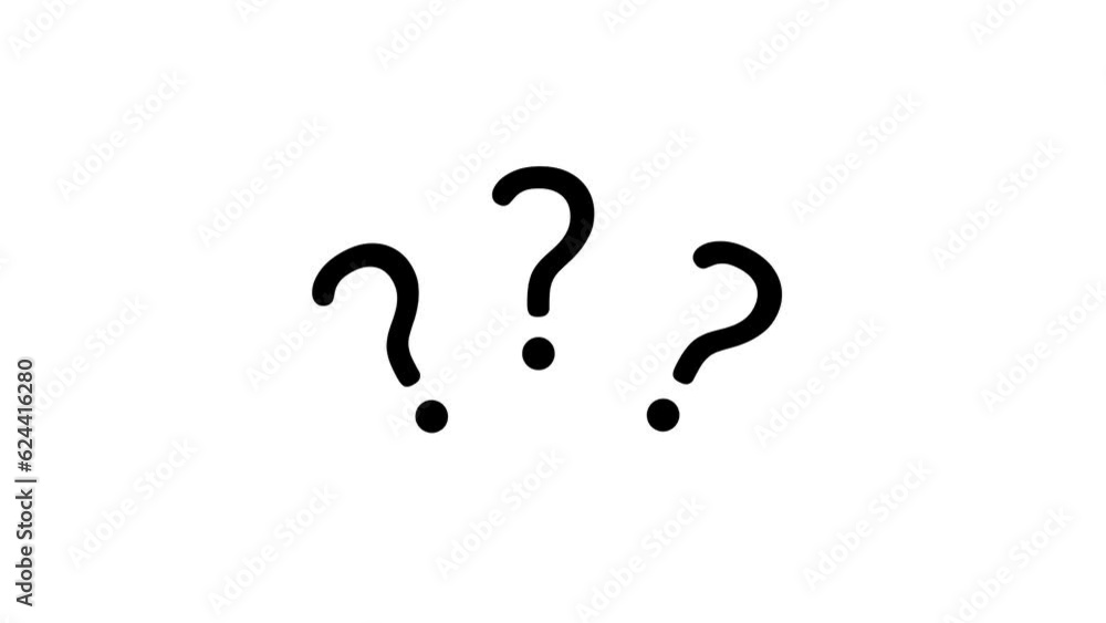 Question mark animation on chroma key green screen Question mark animation on chroma key green screen