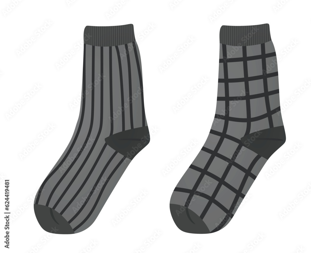 Line pattern sock. vector illustration Line pattern sock. vector illustration