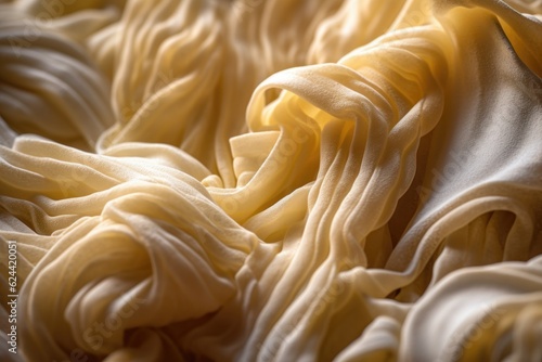 macro shot of pasta dough texture with natural light, created with generative ai