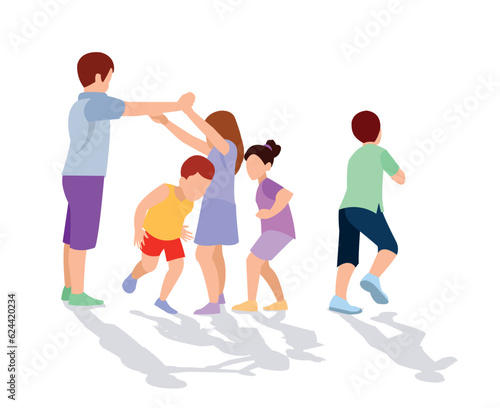 children playing in the schoolyard