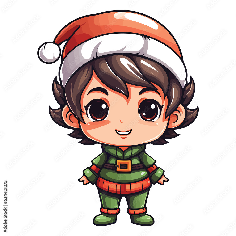 Cute Christmas Elf Clipart Illustration Cute Christmas Elf Clipart Illustration
