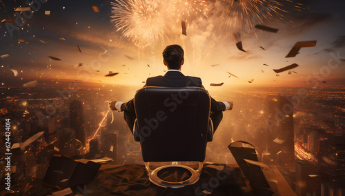 new year in career with business man to drive business, take your business, in the style of joel rea, travel, neo-academism, gerard sekoto, studyplace, wandering eye, resolution 4K photo