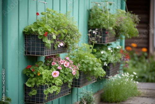 creative use of unconventional storage solutions, such as stacking boxes or using hanging baskets, created with generative ai
