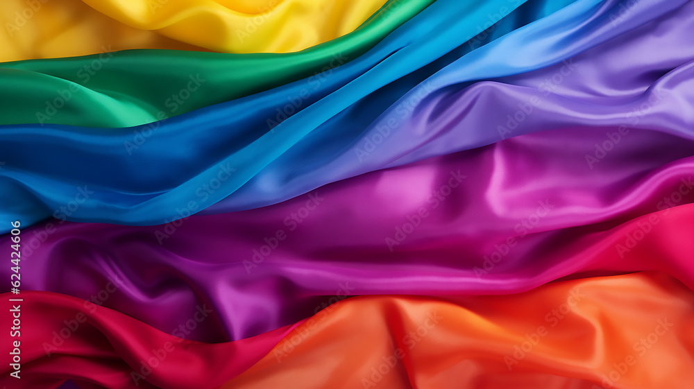LGBTQ background flat lay, top view, Blurry background, template, Bokeh, Copy Space, Generative AI LGBTQ background flat lay, top view, Blurry background, template, Bokeh, Copy Space, Generative AI