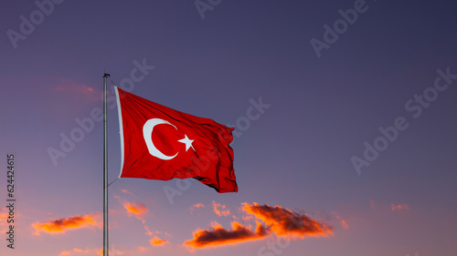 30th august victory day of Turkey or 30 agustos zafer bayrami background and Turkish flag 