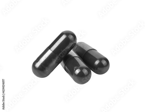 Tableau sur toile Charcoal capsule on transparent png