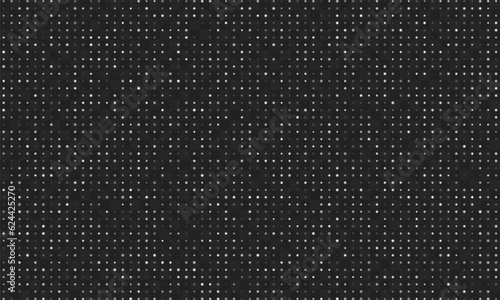 Transparent Abstract Digital Vector Background: Moving White Flashing Dots in a Matrix or Digital Board Style.