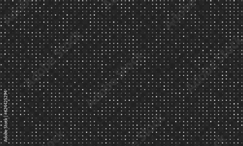 Transparent Abstract Digital Vector Background: Moving White Flashing Dots in a Matrix or Digital Board Style.