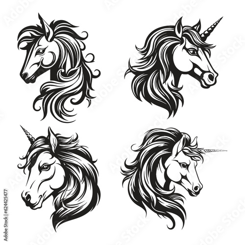 Horse head logo Vector Illustration