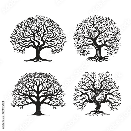 Fototapeta Naklejka Na Ścianę i Meble -  Tree logo vector illustration