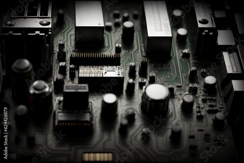 A Close Up View Of A Computer Motherboard